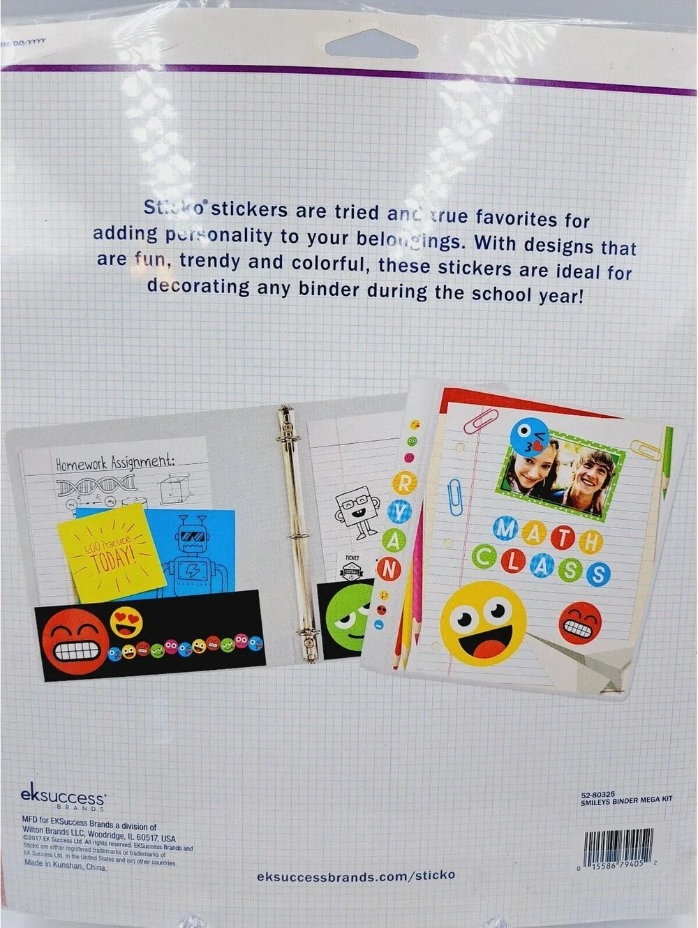 Colorful Emoji Y2K Faces Retro Binder Decor Stickers Scrapbook DIY Crafts School